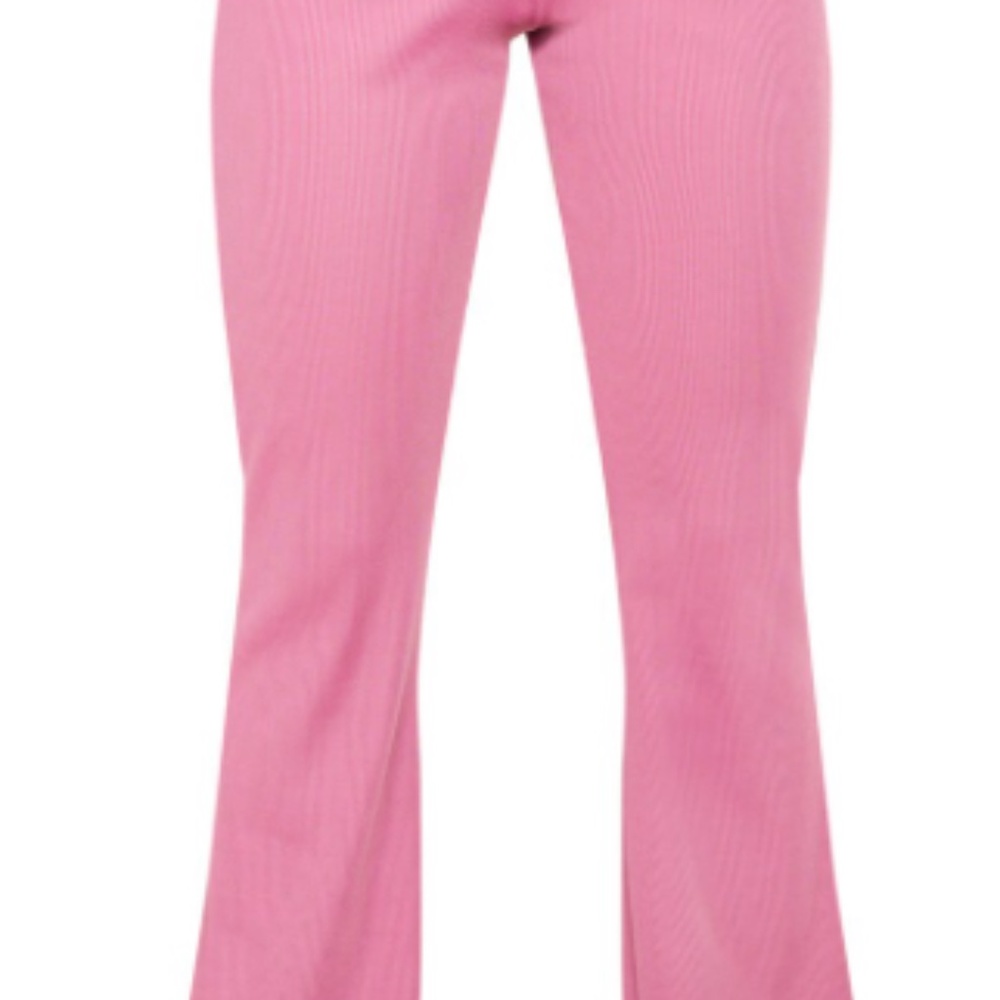 Bandage Ribbed Flare Pants